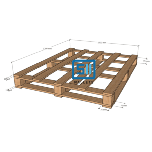 Pallet Descartable 15x1000x1200 Parrilla 5 Tablas